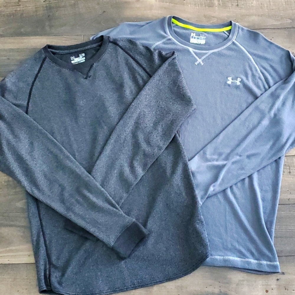 Two Under Armour Waffle Long Sleeves (lot)